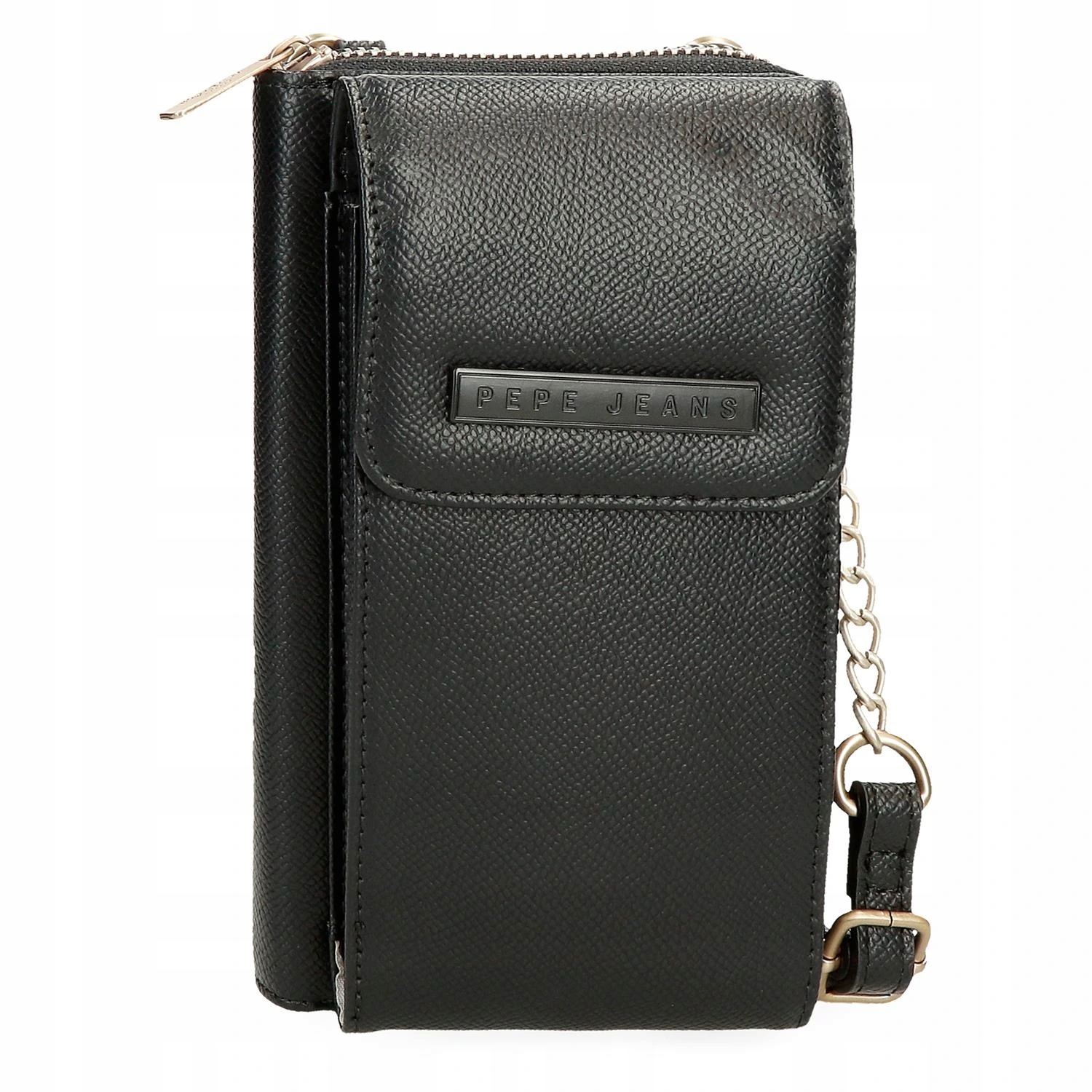 Crossbody peněženka s kapsou na mobil Pepe Jeans Elia černá
