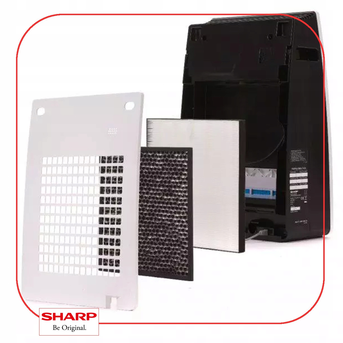 SHARP OCZYSZCZACZ POWIETRZA NAWILŻACZ JONIZATOR 3W1 KC-F32EUW HEPA + ebook Moc 27 W