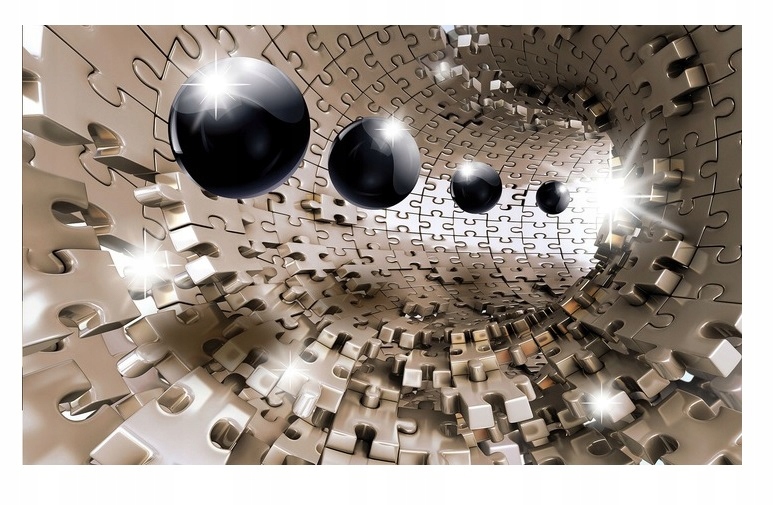 Fototapeta 3D Optický Tunel Puzzle XXL 416x254