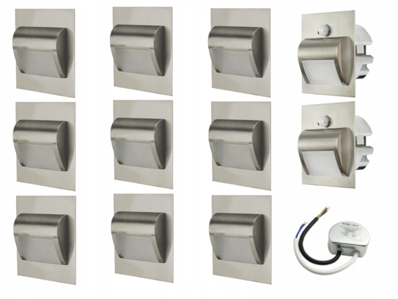 Sada Halogen Led schodišťová lampa 11x senzory