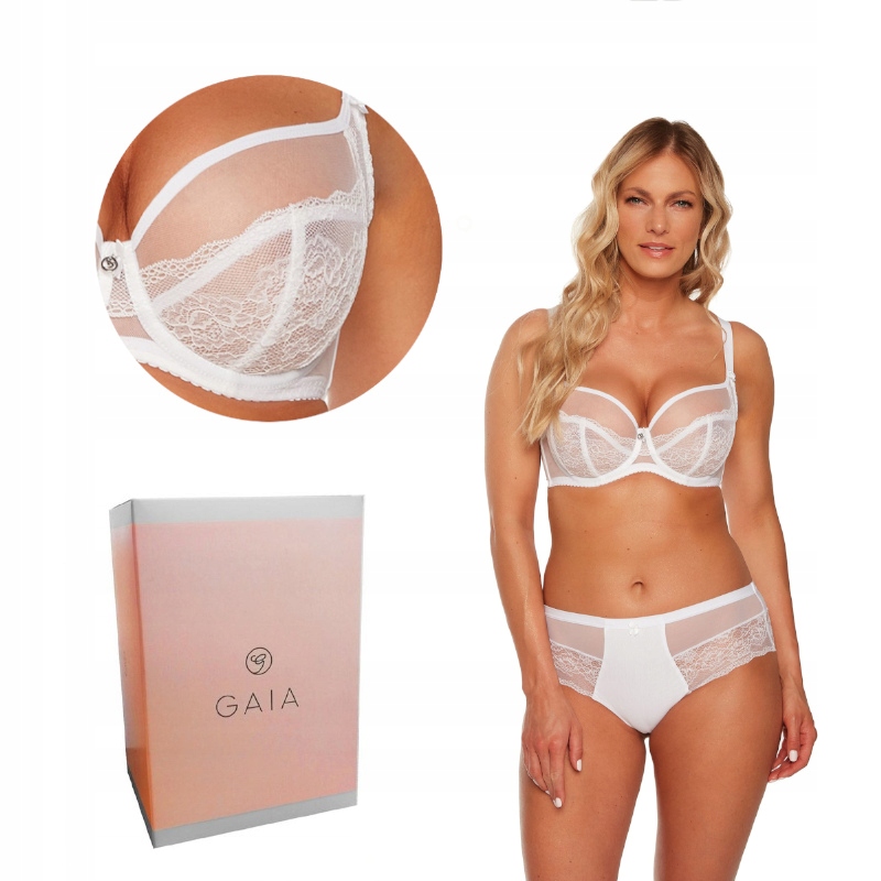 Podprsenka s krajkou Soft Tonia 1253 měkká bílá 65J