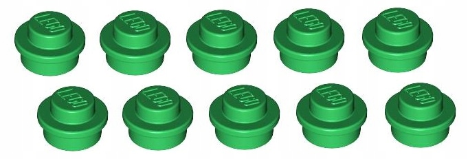 

Lego płytka okrągła 1x1 zielona 10 szt 4073 6141