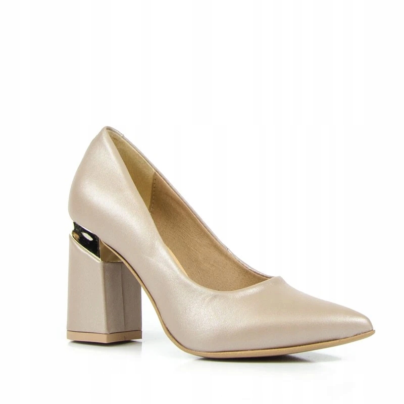 LaRoni 3117 Čelovka Sloupek Kůže Béžová 41