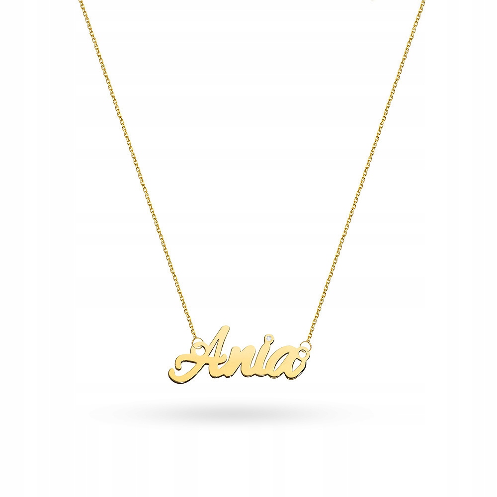 Zlatý Náhrdelník pr. 585 Ania s briliantem 0,005 ct