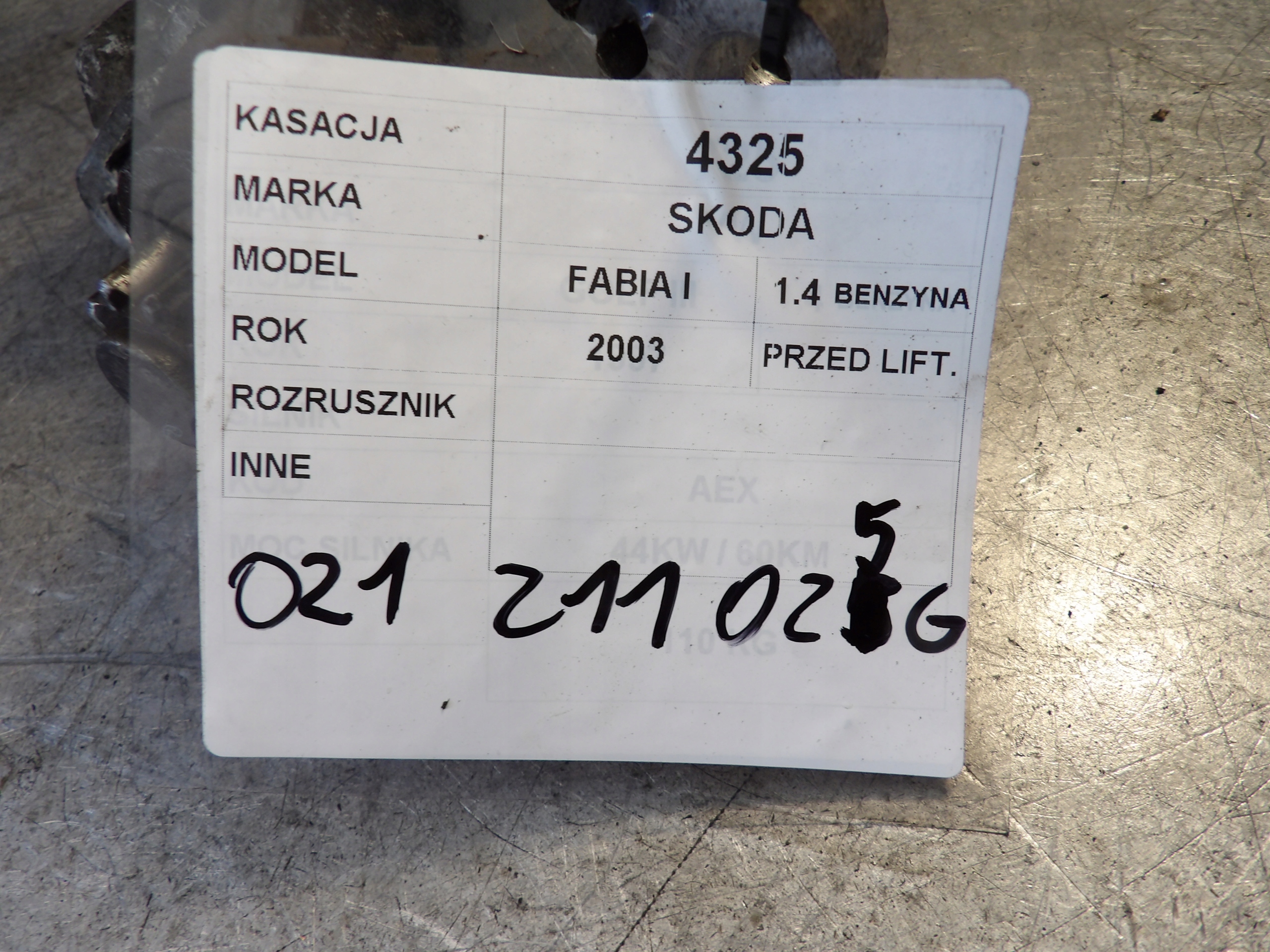 Skoda Fabia and starter 1,4B
