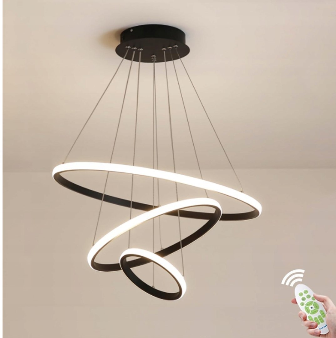 Moderní Led lampa se 3 závěsnými kroužky – designový akcent do vašeho interiéru