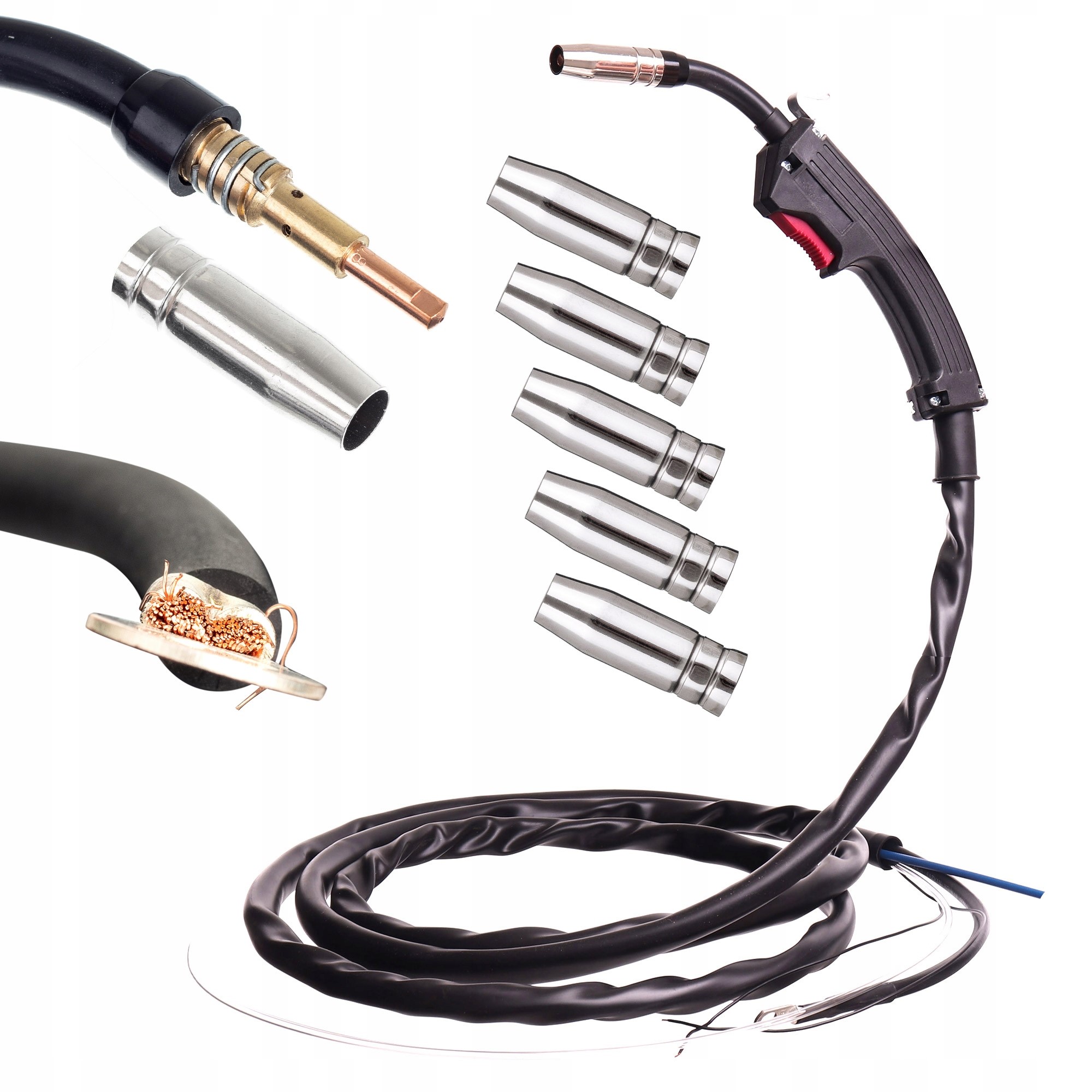 

Uchwyt spawalniczy TW14 MK14 Sga 3m 5x Dysza Gaz