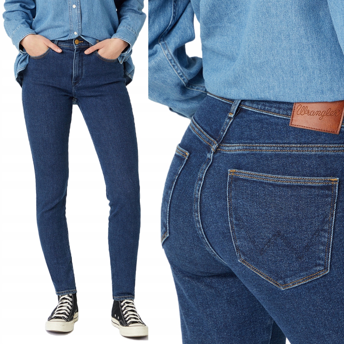 

Wrangler High Rise Skinny Staticdark Rurki W29 L32