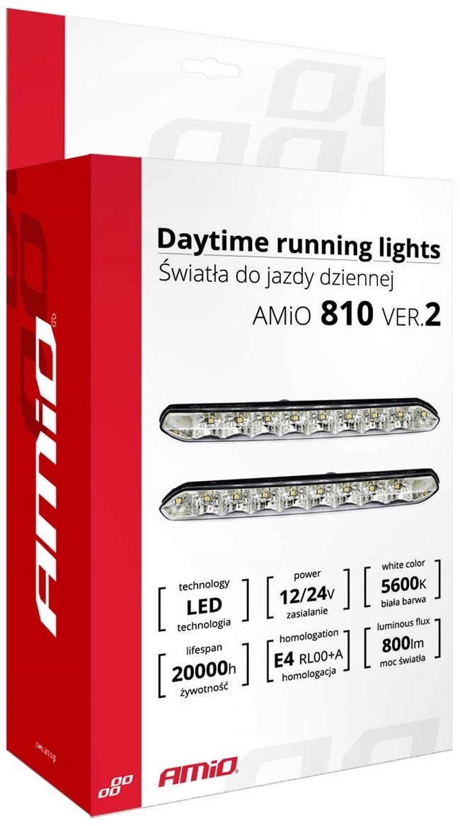 ŚWIATŁA LED DZIENNE DO JAZDY DZIENNEJ BIAŁE LED DRL 12/24V HOMOLOGACJA Informacje dodatkowe żarówki w zestawie