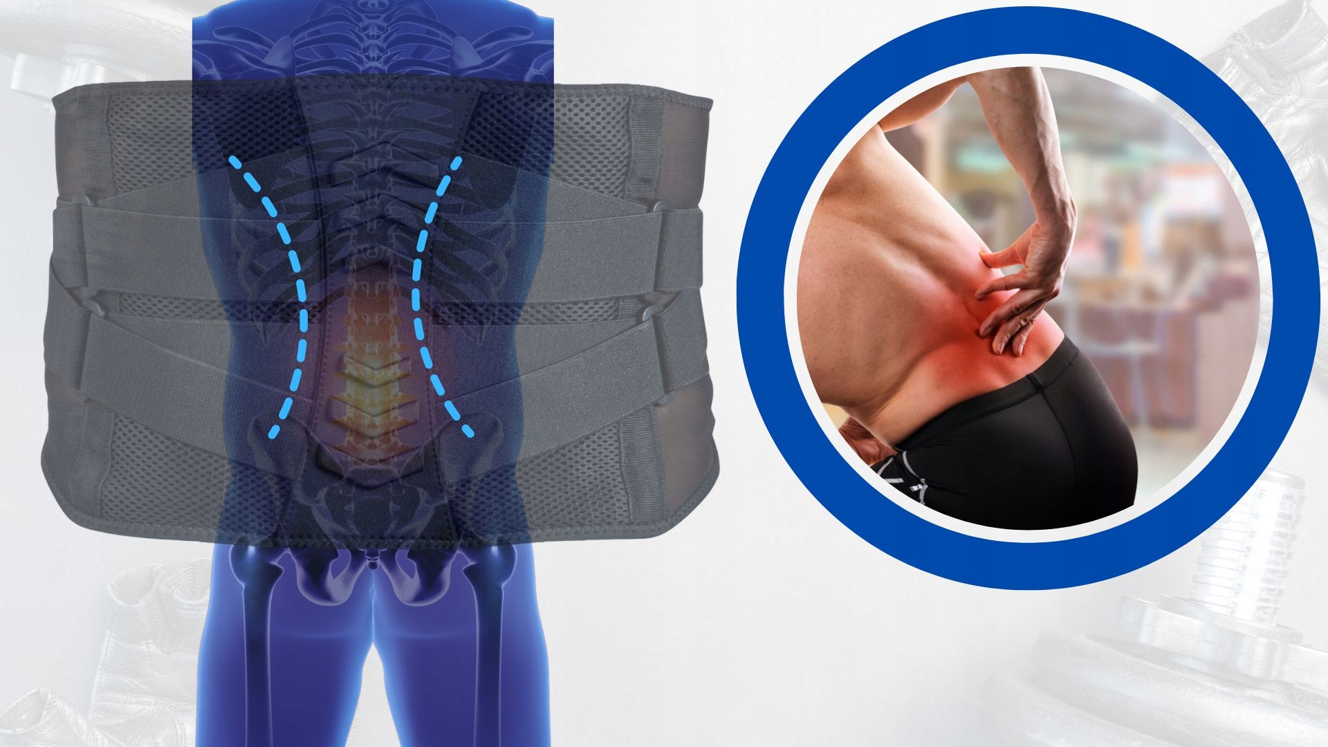 PAS STABILIZATOR USZTYWNIAJĄCY NA KRĘGOSŁUP LĘDŹWIA LĘDŹWIOWY ORTOPEDYCZNY Długość całkowita 118 cm