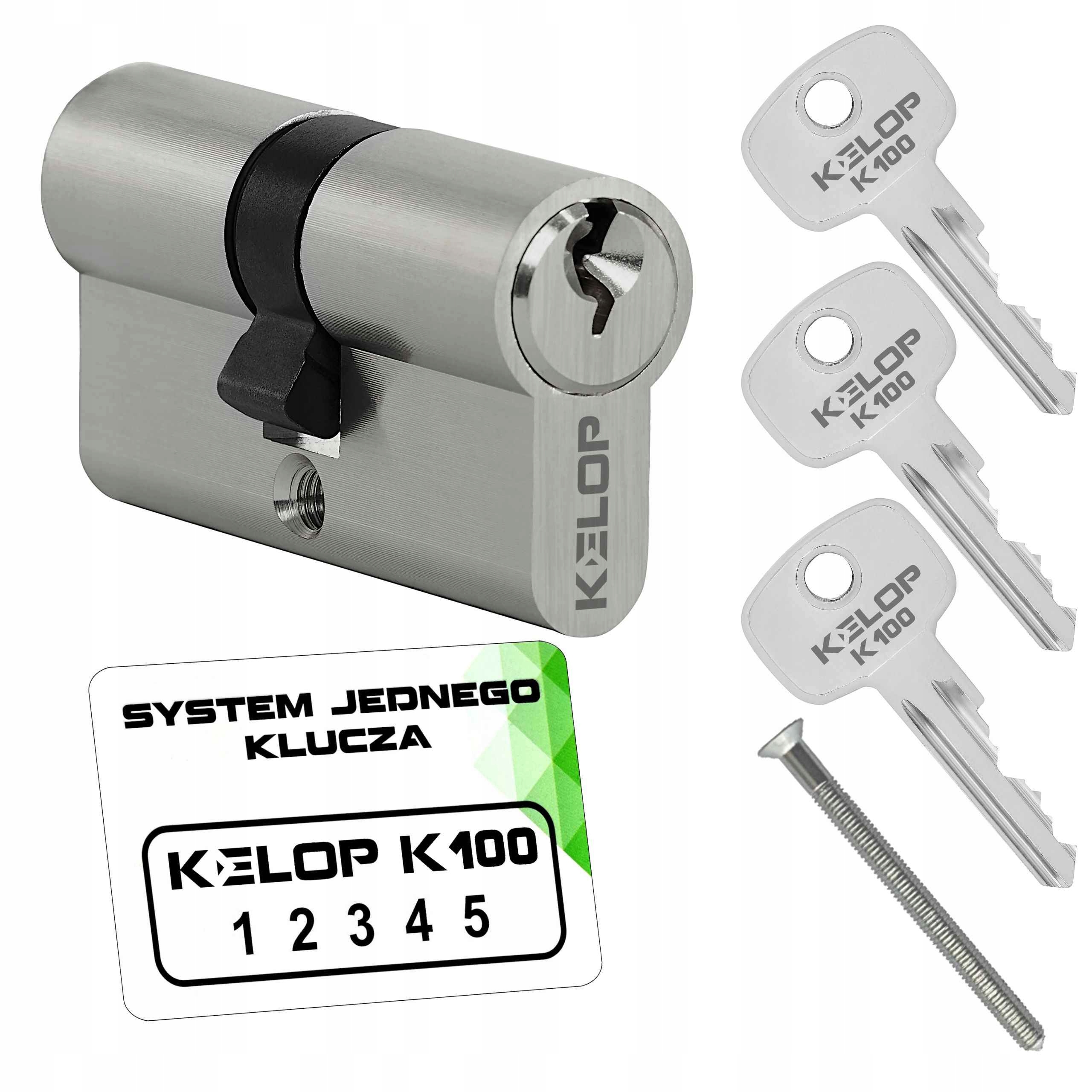 vložka Kelop K100 70/70 niklový systém jednoho klíče