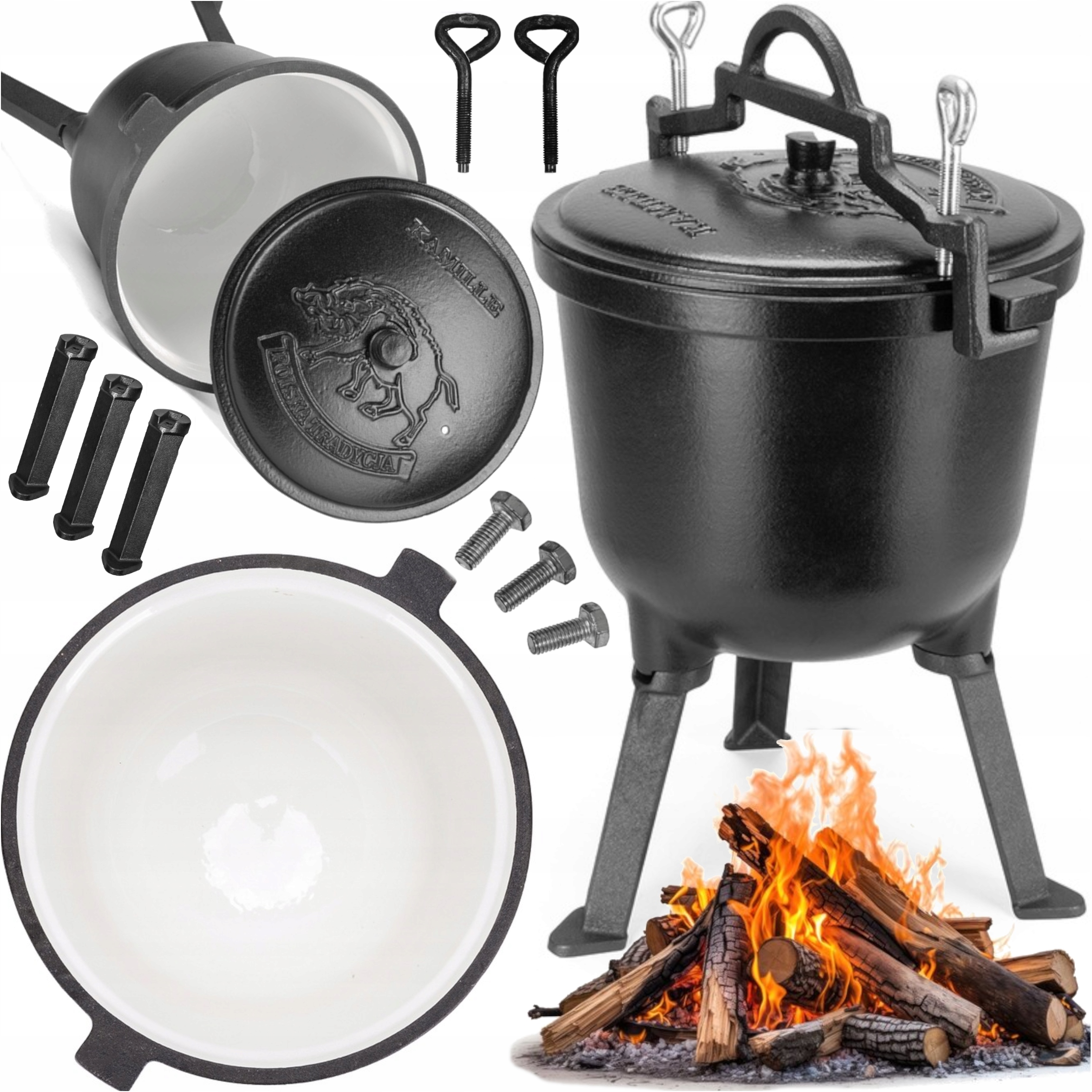 Lovecký Kotlík Z Vysoce Kvalitní Litiny, Smaltovaný