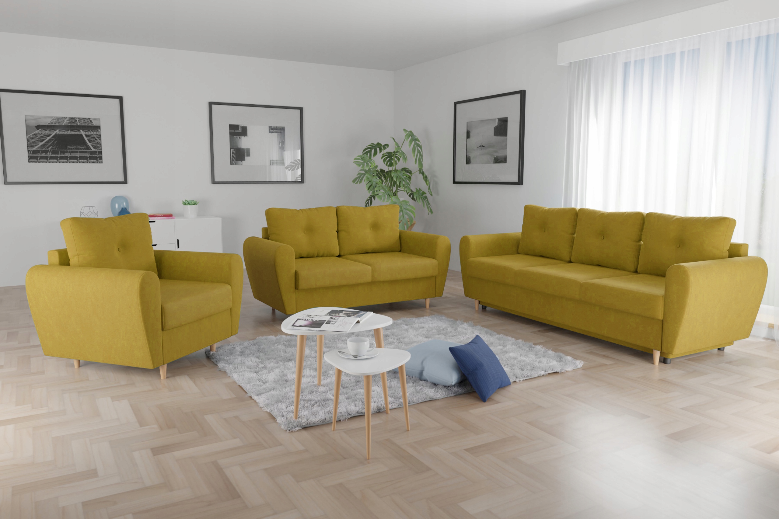 OLIVIA 3+2+1 Zestaw wypoczynkowy Komplet do salon Kod producenta OLIVIA_3_2_1_GRAU