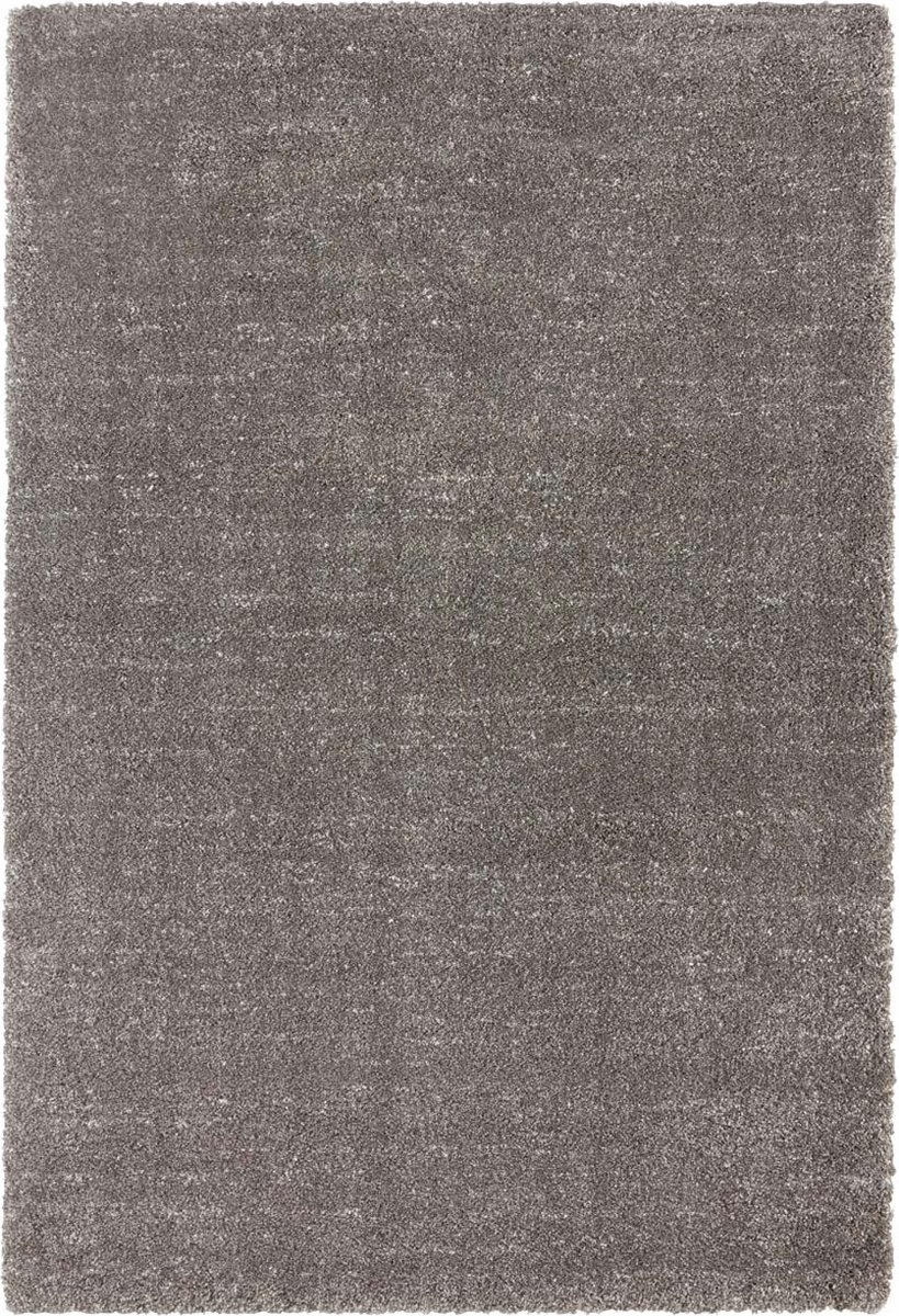 Šedý koberec do obývacího pokoje, silný koberec typu shaggy, vzor boho 80x150 cm