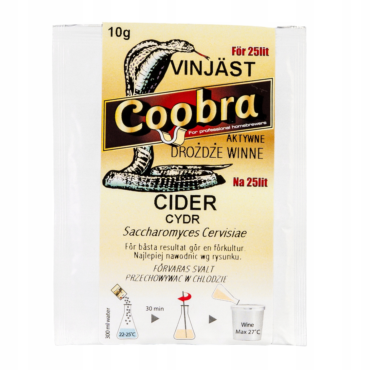 

Drożdże do Cydru Winiarskie Coobra 10g na 25L Cydr