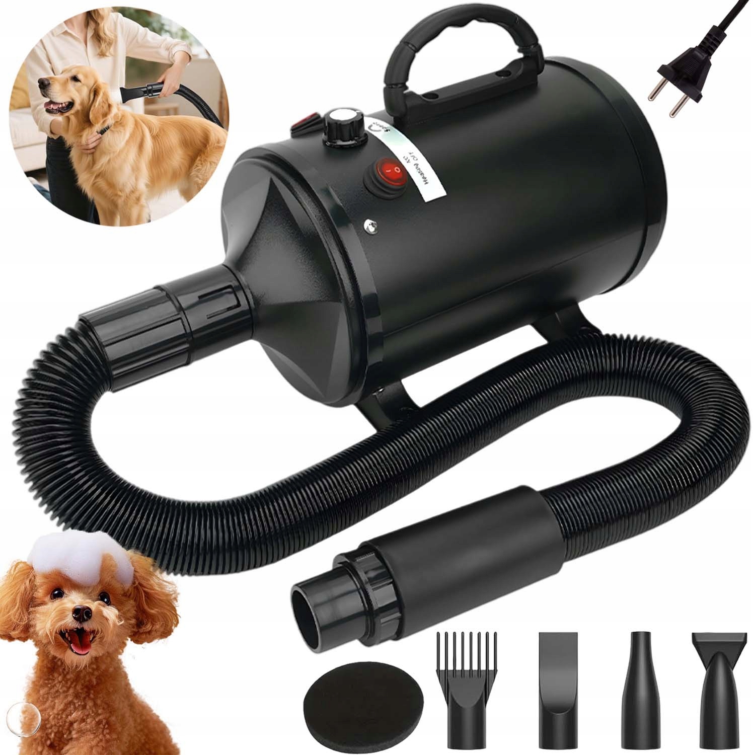 Sušička Pro Psy A Kočky S Regulací Foukání Homerunpet Profesionální +4 Trysky