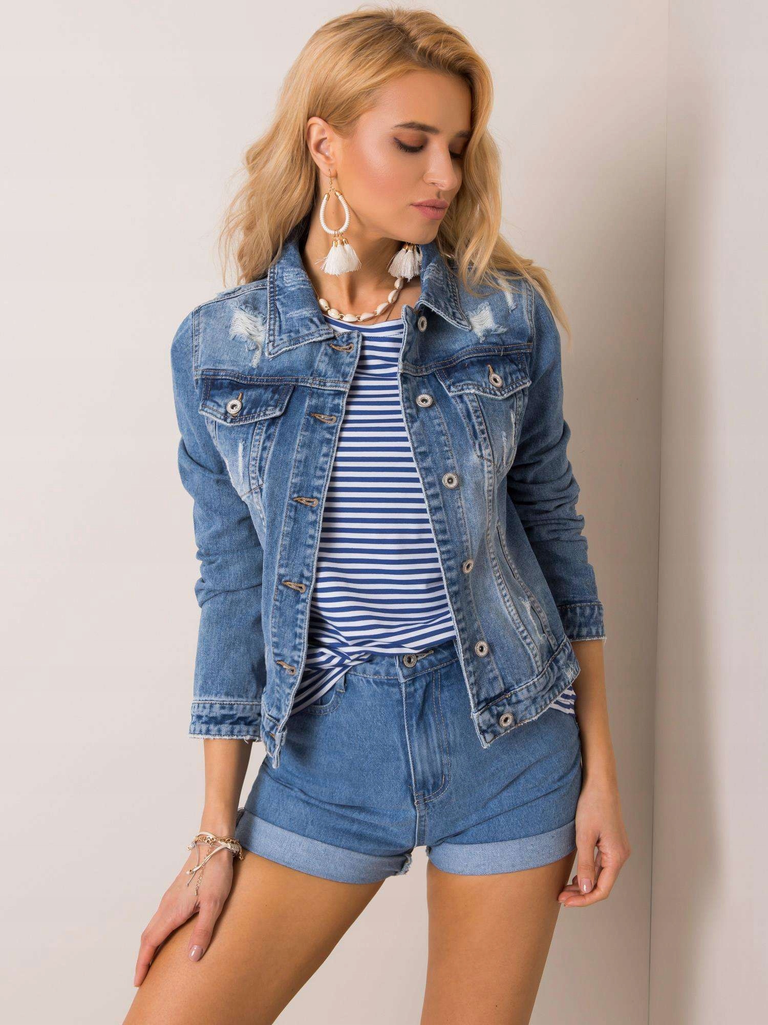 

Niebieska jeansowa kurtka Justine 34/XS