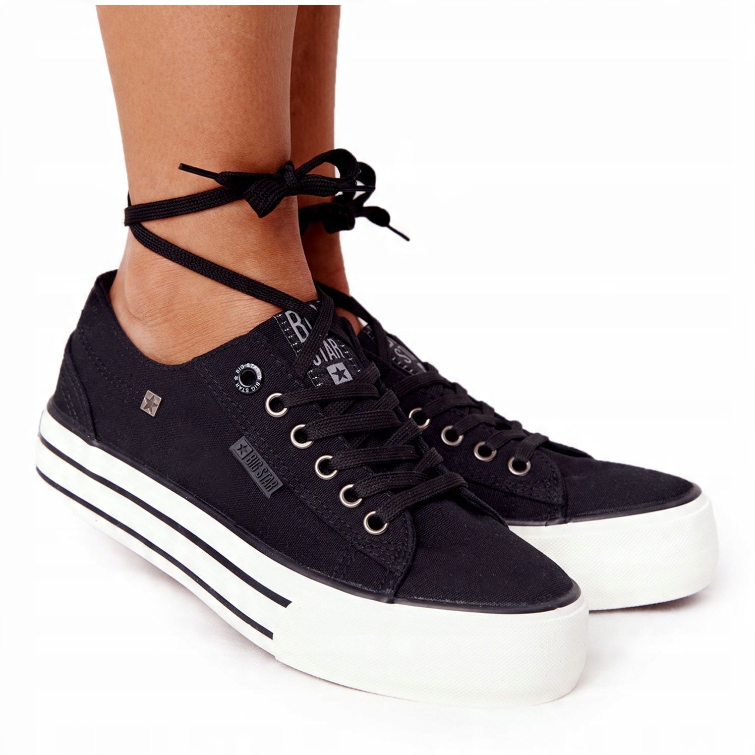 

Trampki Big Star Platforma Czarne HH274056 39
