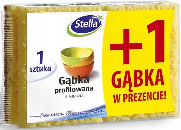 

Stella Gąbka do Zmywania Profilowana z Miedzią 1+1
