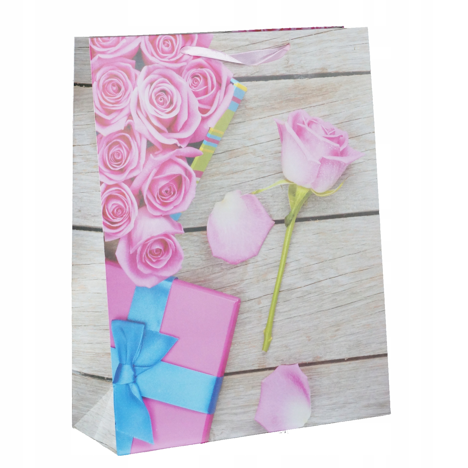 

Efektowna torebka prezentowa 40x31cm nadruk w róże