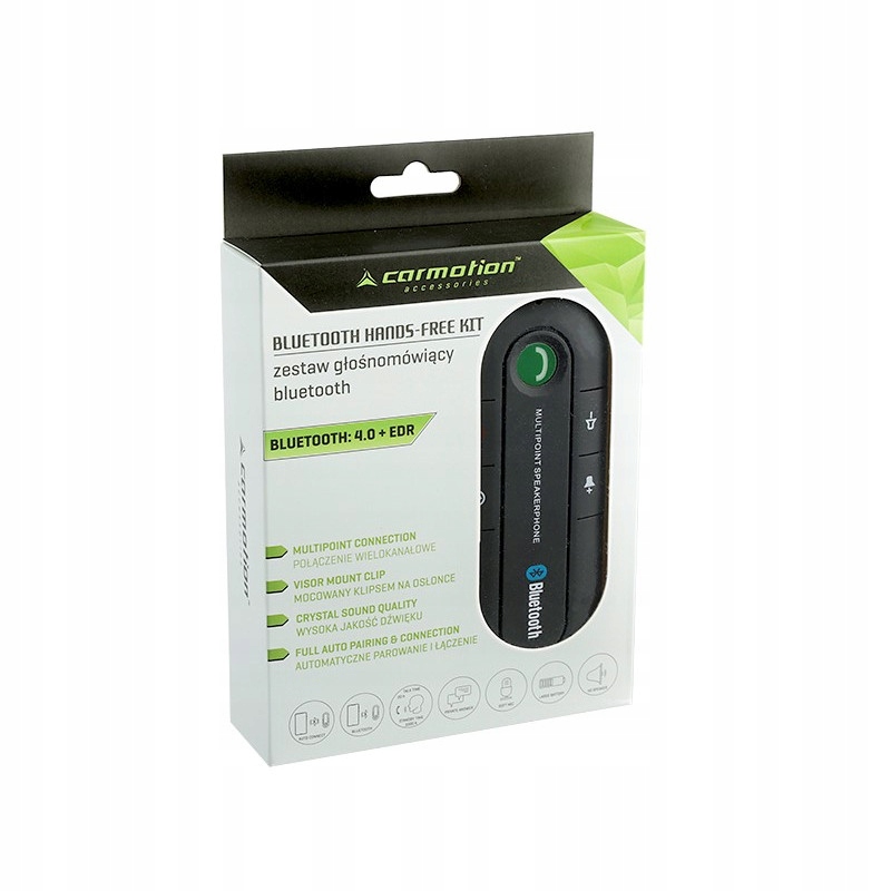 ZESTAW GŁOŚNOMÓWIĄCY SAMOCHODOWY BLUETOOTH 4.0+EDR Marka Carmotion