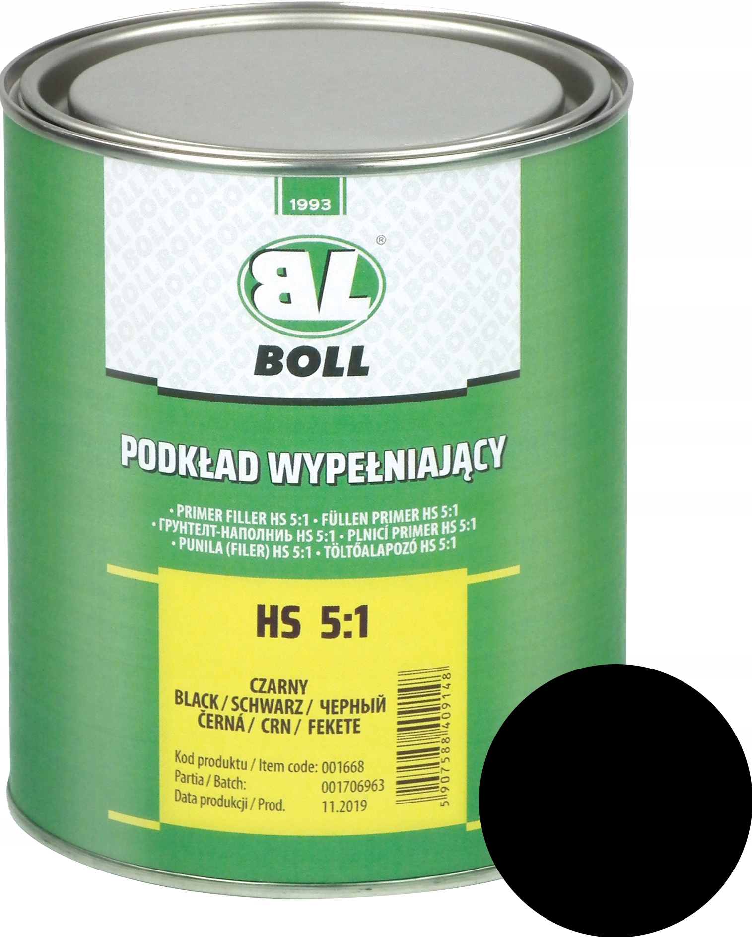 

Boll Podkład Wypełniający Hs 5:1 Czarny Akrylowy