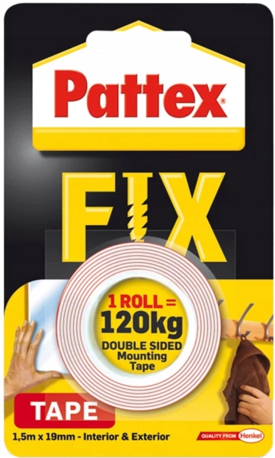 

Taśma dwustronna montażowa mocna Pattex Fix 120kg