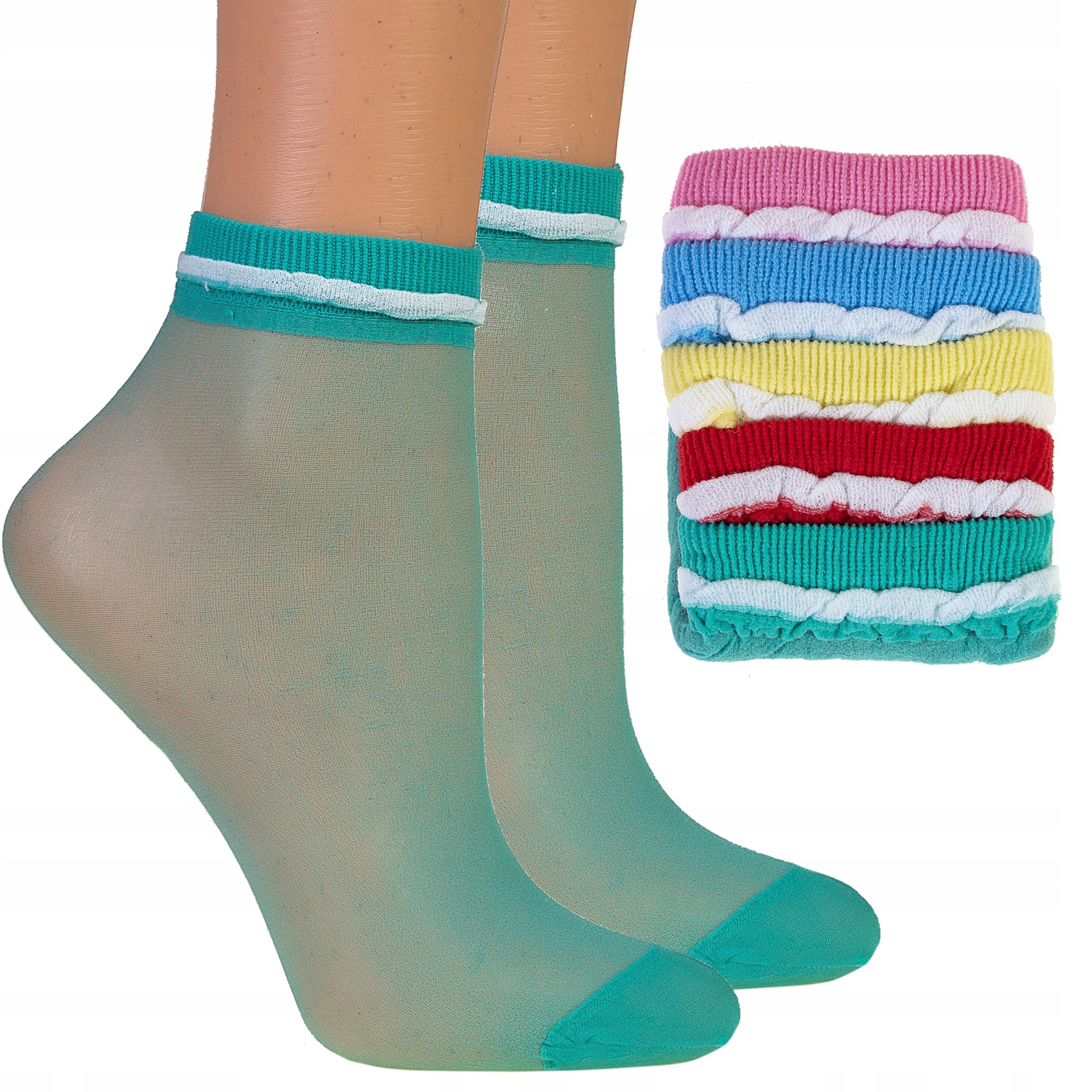 

Rajstopowe Skarpetki Dziewczęce Falbanka 5 par