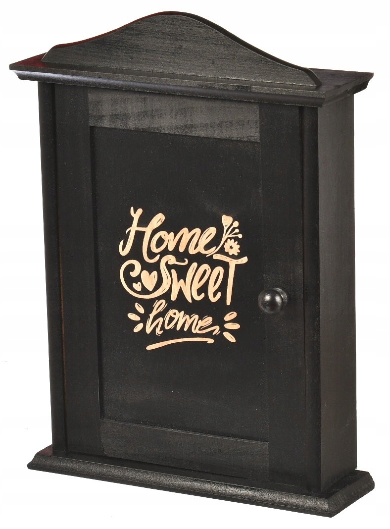 SZAFKA NA KLUCZE Z GRAWEREM CZARNA