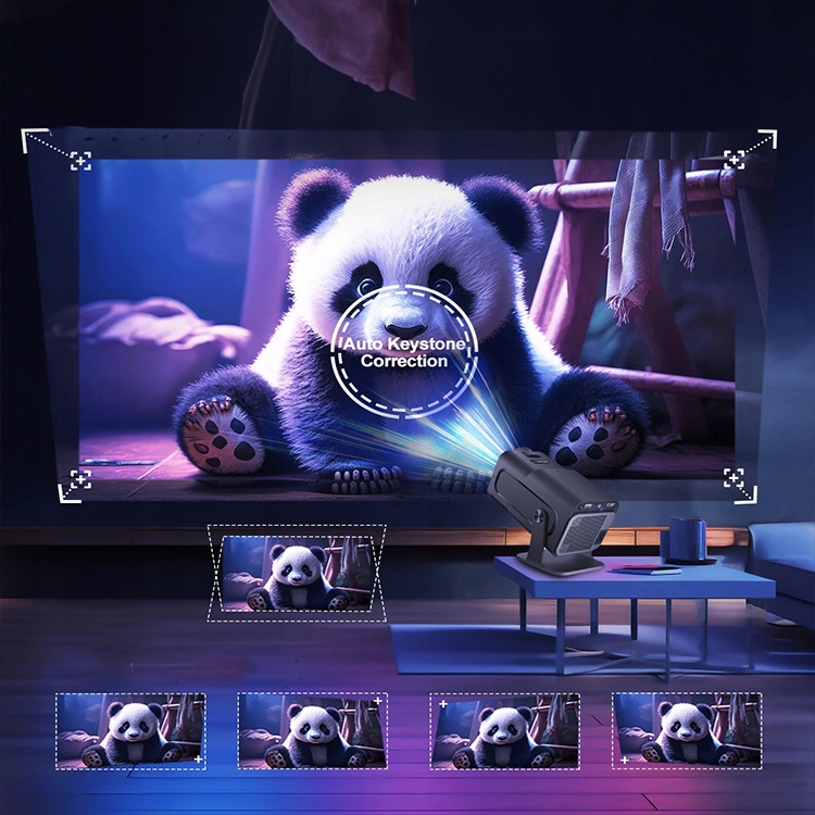 PROJEKTOR RZUTNIK ANDROID TV WIFI FULL HD PRZENOŚNY SMART GŁOŚNIK OBROTOWY Technologia wyświetlania LED