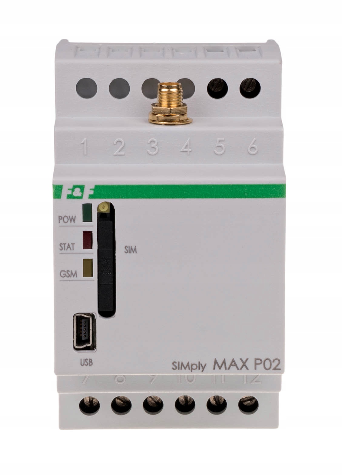 F&f SIMplyMAX-P02 Przekaźnik zdalnego sterowania Gsm (clip); 2xWY, 2xWE; st