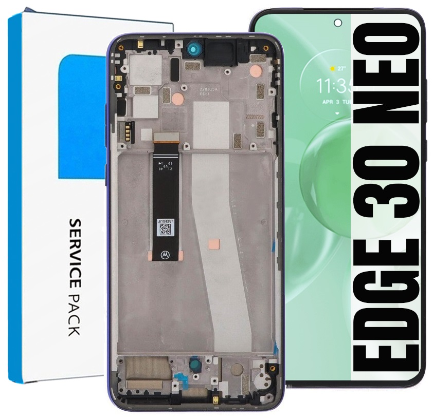 Displej Pro Motorola Edge 30 Neo Originál Obrazovka Rámeček Fialový
