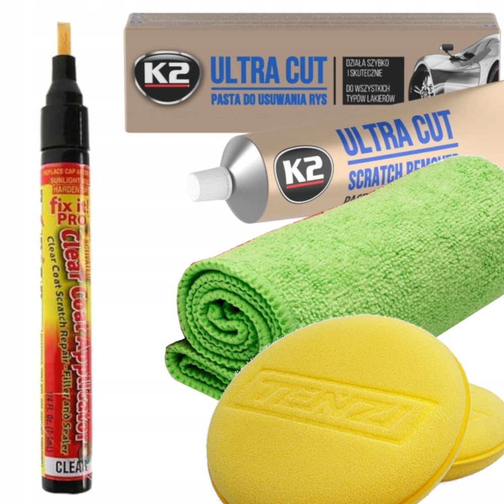 Zestaw Pisak Kredka Marker K2 Ultra Cut Pasta Do Usuwania Rys Na Rysy