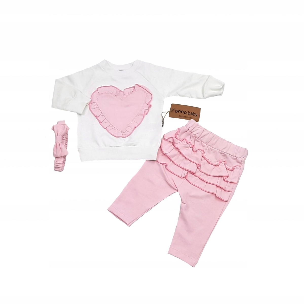 

Komplet Dziewczęcy 86 Bluza Spodnie Opaska 12M+