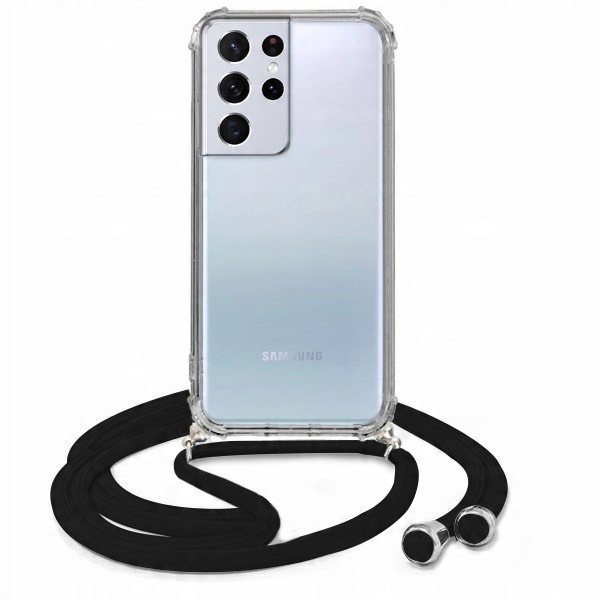 

Etui Crossbody Samsung S21 Ultra 5G Czarny Sznurek