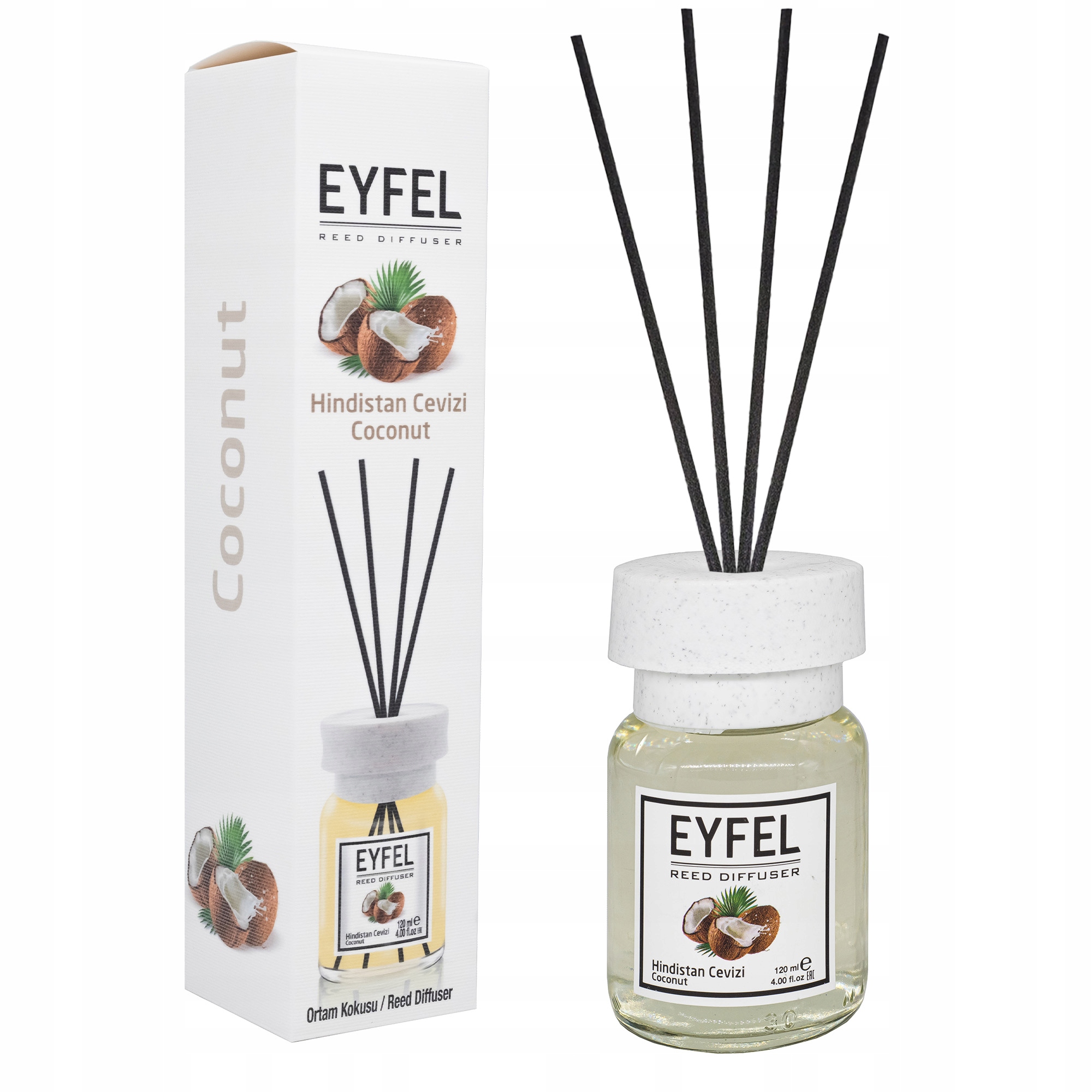 

Eyfel Dyfuzor Zapach W Patyczkach 120 ML Kokos