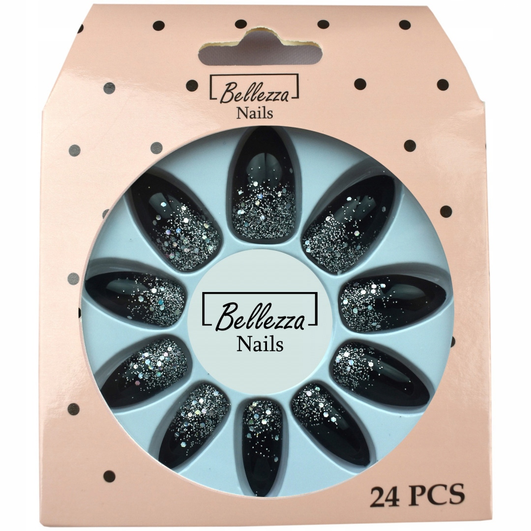 

Tipsy Paznokcie Sztuczne Brokat -24szt. ZJ12