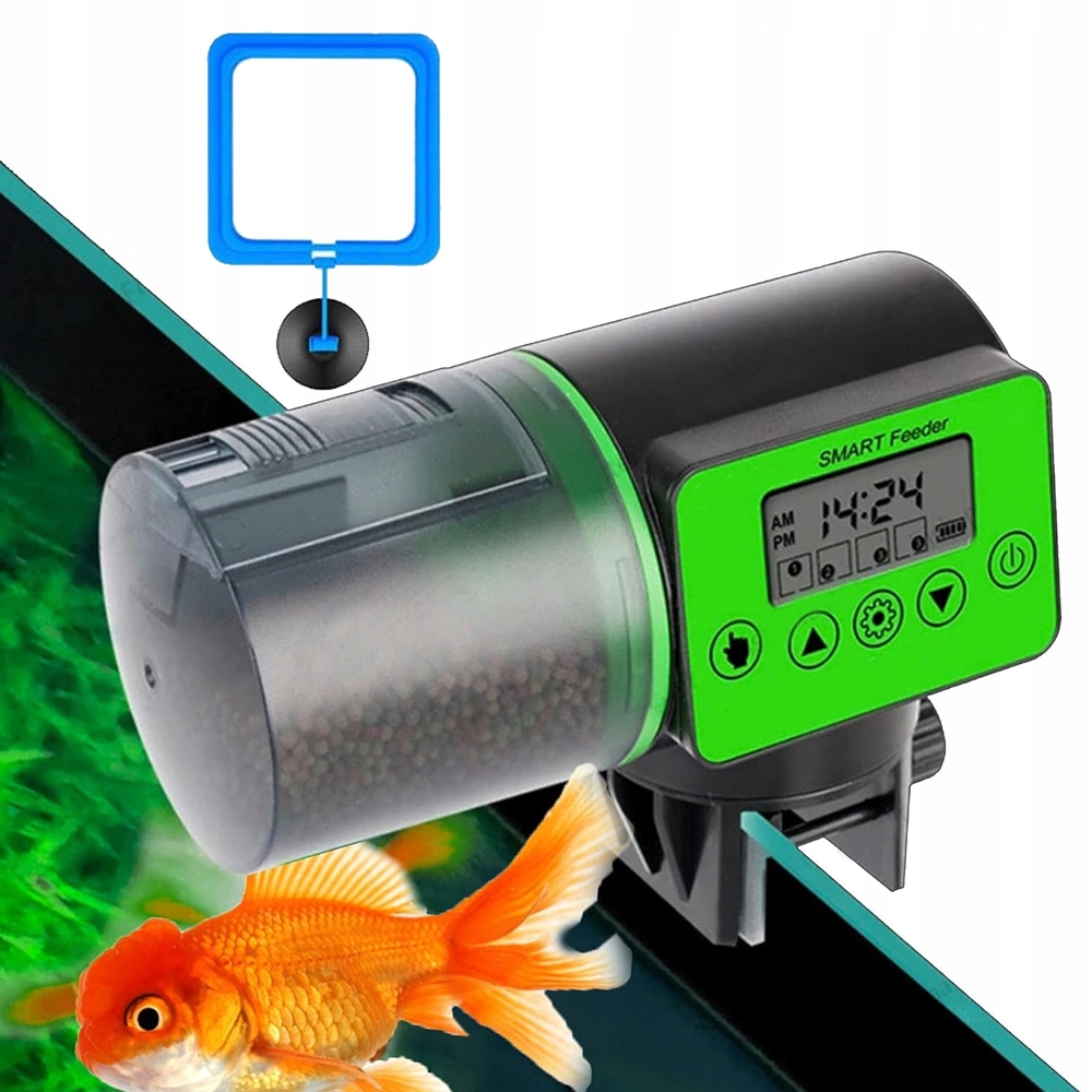 Levně Automatické krmítko pro akvarijní ryby Dávkovač Potravy 200 Ml