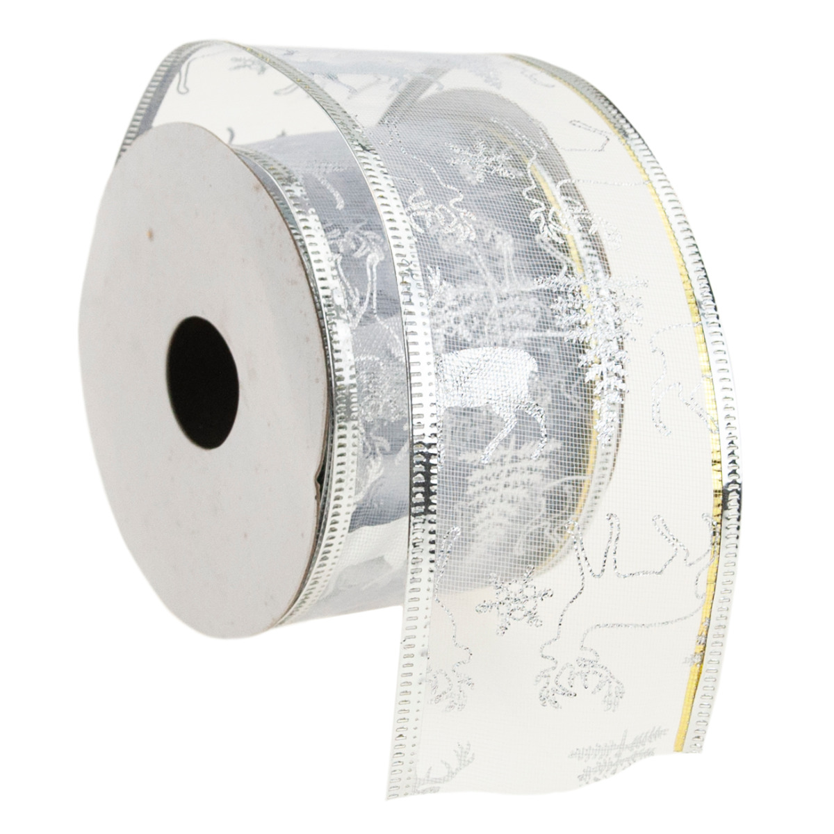 WSTĄŻKA TASIEMKA OZDOBNA DEKORACYNA PREZENTOWA ŚWIĄTECZNA 5CM 2,7M 2 kolory Kod producenta TG42491