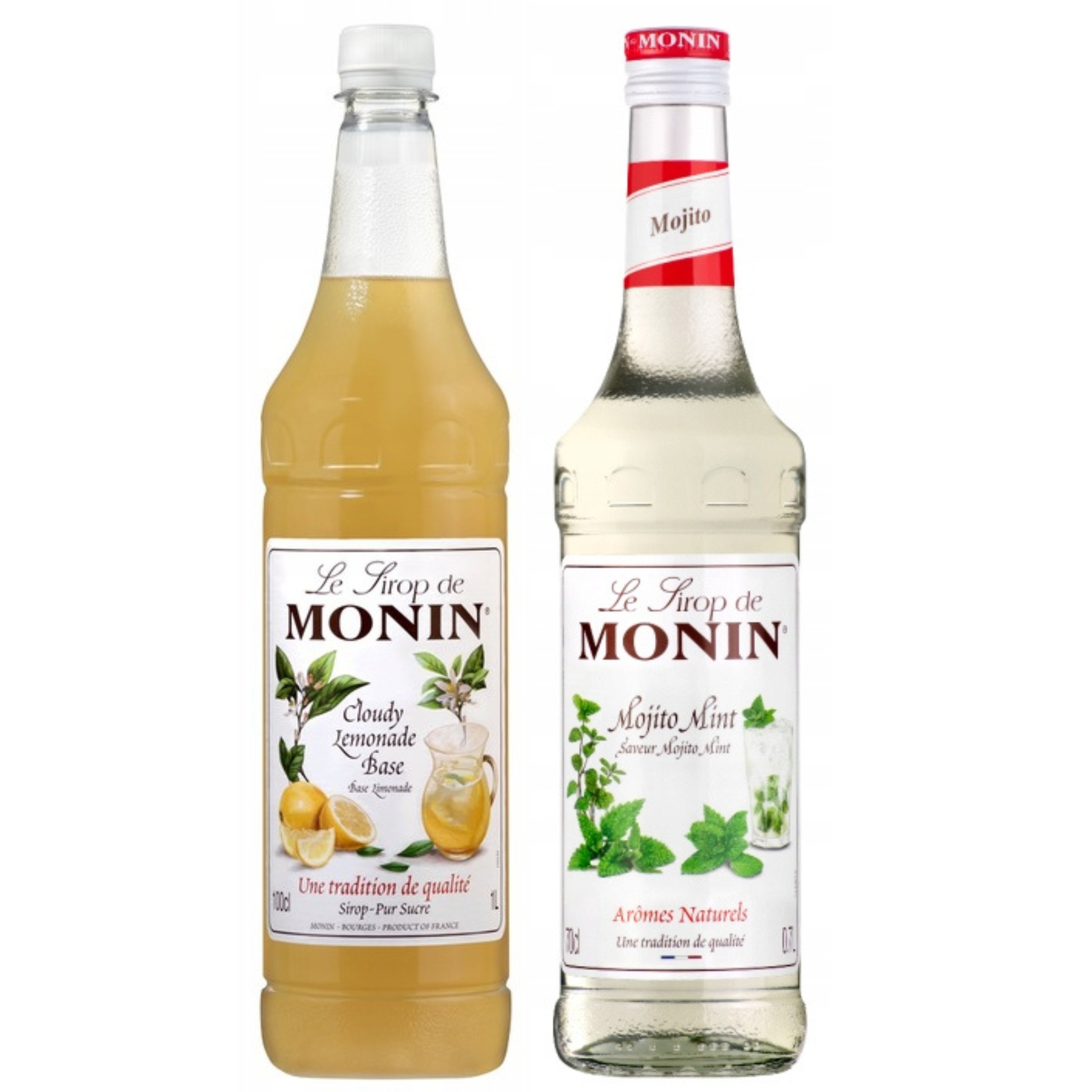 Levně Sada Chutný sirup Monin Mojito Mint 700 ml/ Koncentrát Cloudy Lemonade 1 l