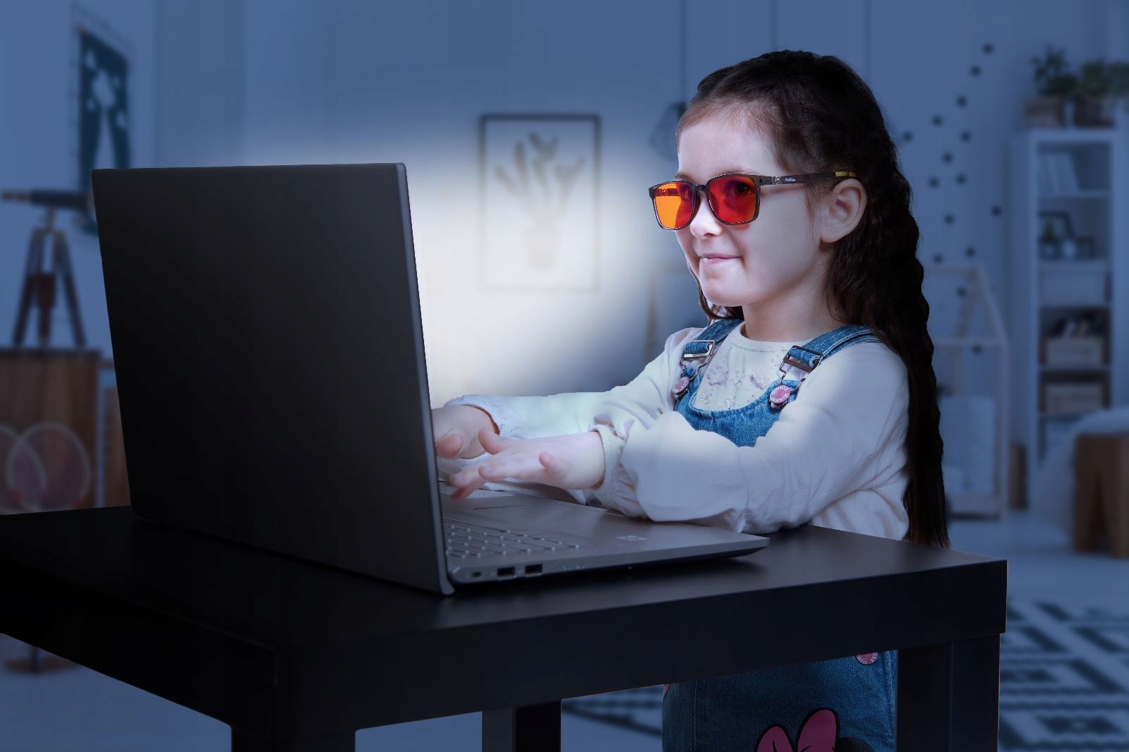 OKULARY BLOKUJĄCE ŚWIATŁO NIEBIESKIE.DZIECI.JUNIOR Moc 0