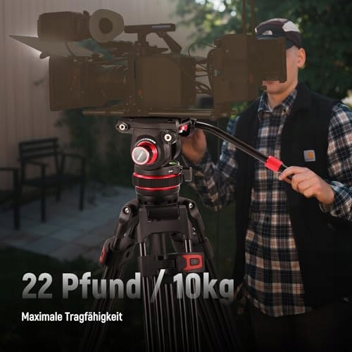 NEEWER Statyw Wideo 189cm Z Głowicą Fluidową Kompatybilny Z DJI RS — miniatura 6