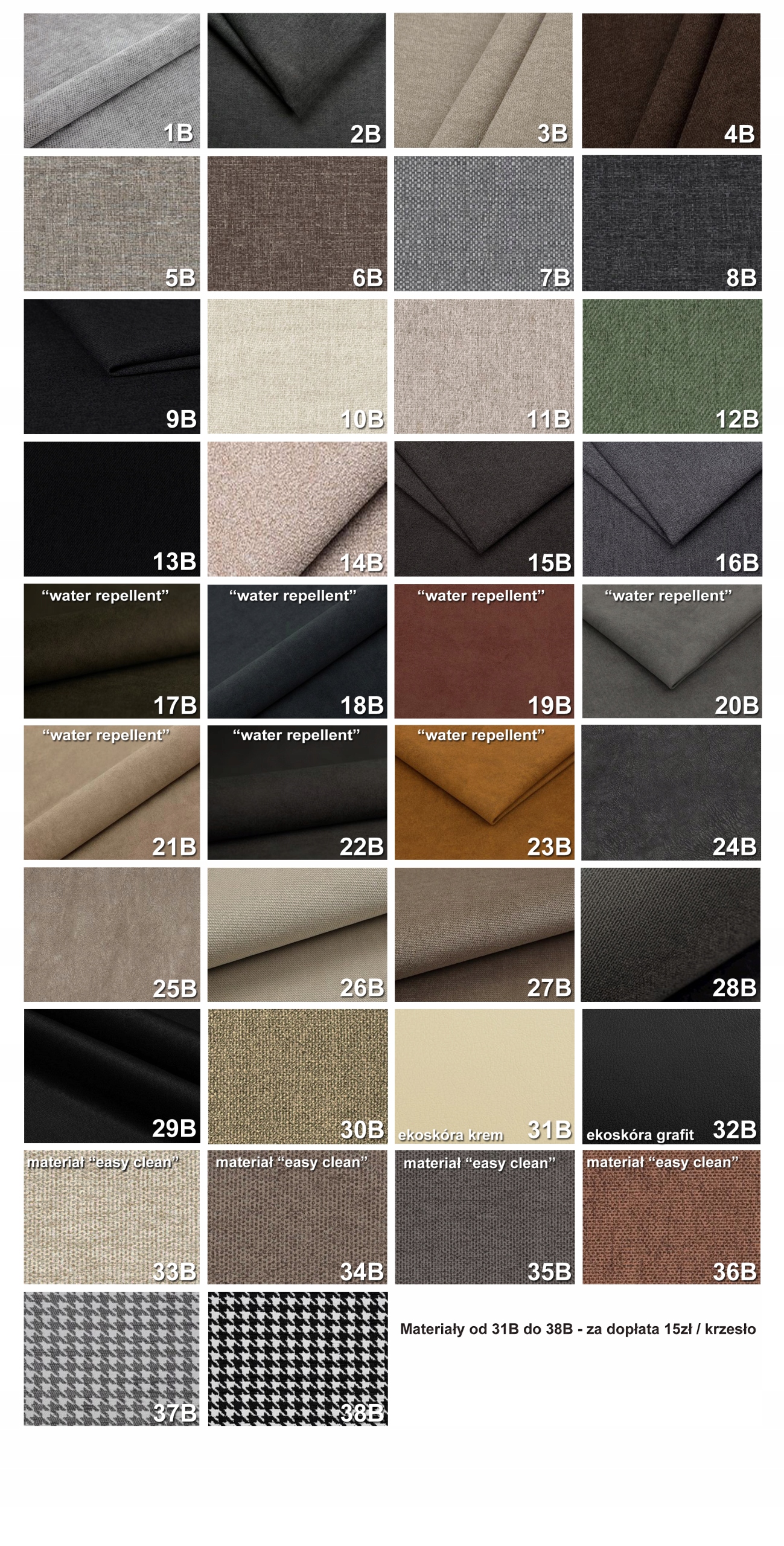 Zestaw Biały Rozsuwany stół 80x140/180 i 6 krzeseł Kolor obicia odcienie szarości