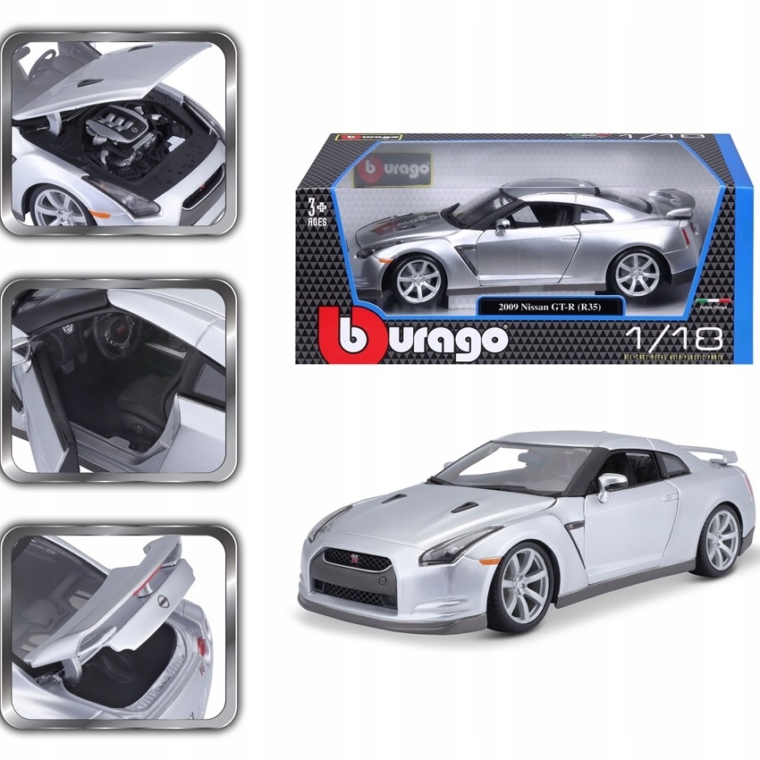 Nissan GT-R R35 1:18 model Bburago 18-12079 Skala 1:18