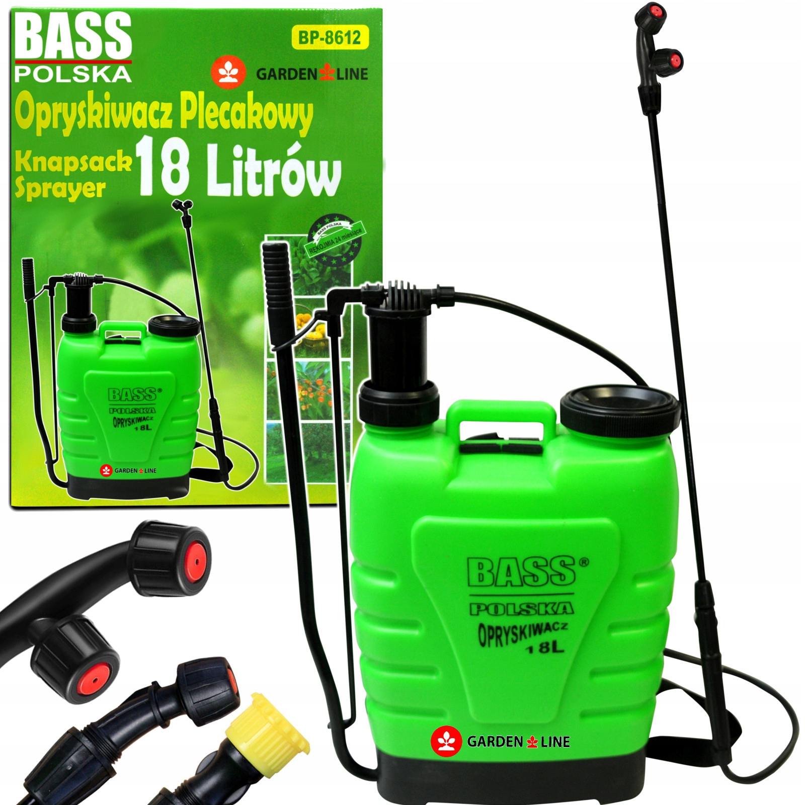 

Bass Plecakowy Opryskiwacz Ręczny 18L Lanca Dysze