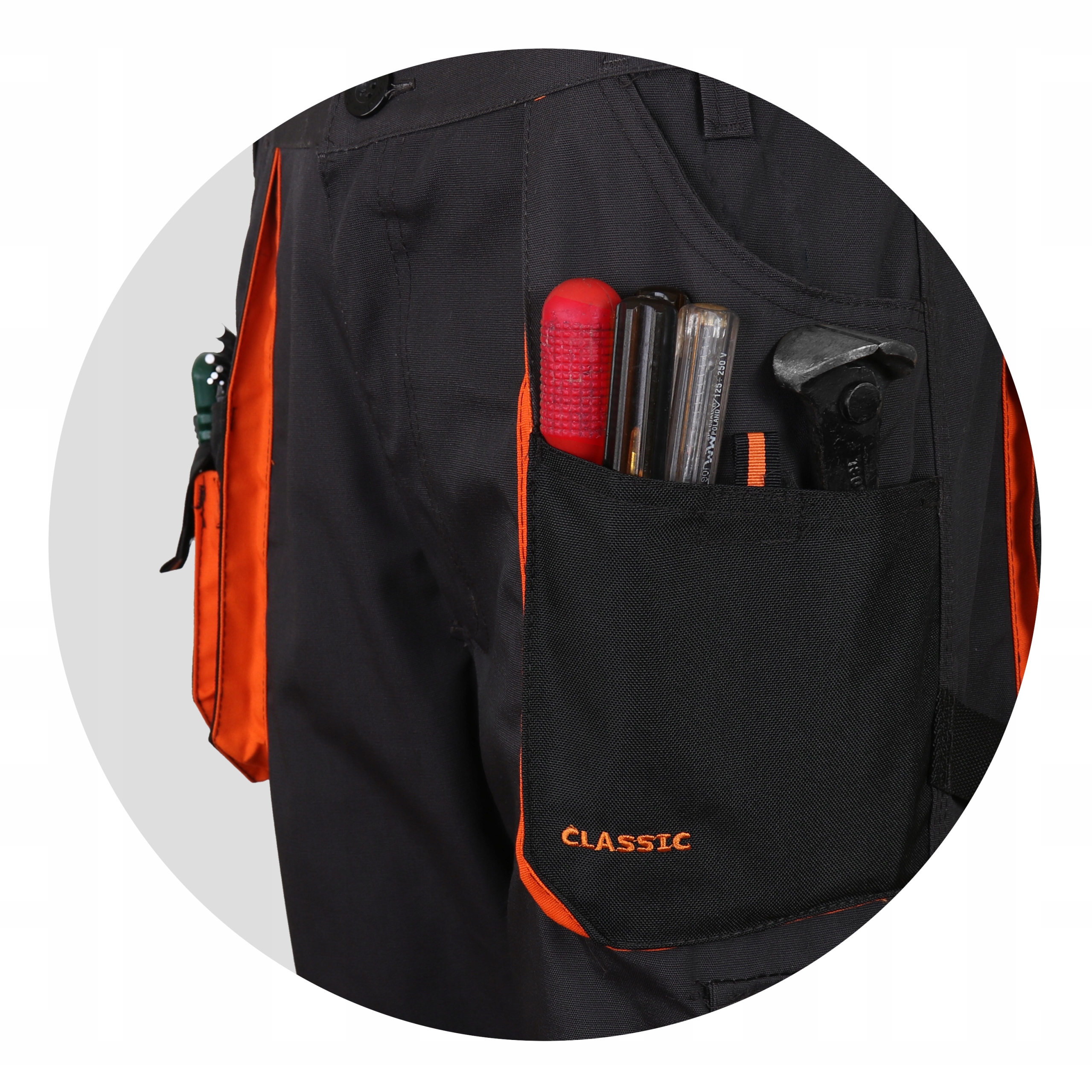 SPODNIE do pasa ROBOCZE 270g/m2 POTRÓJNE SZWY - 56 Przeznaczenie uniwersalne