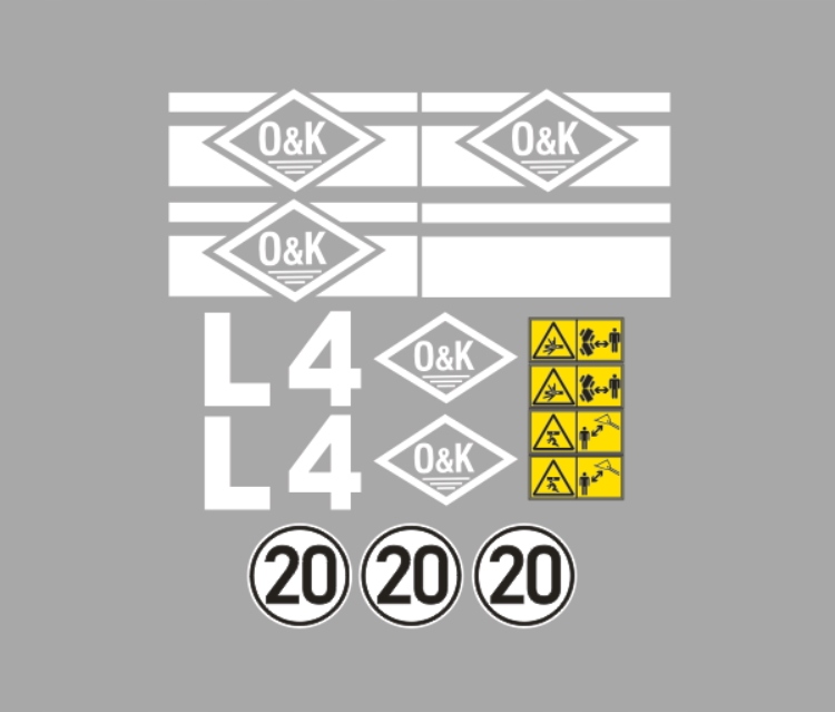 Samolepky s nálepkou O&k L4