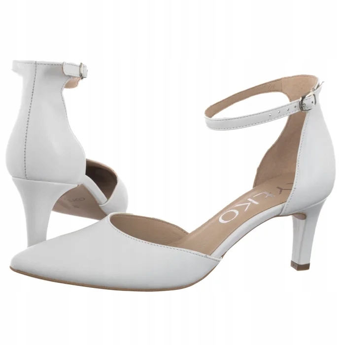 Boty Sandály Dámské Boty Na Podpatku Ryłko 6ZKS8_T_ _5SR Bílé
