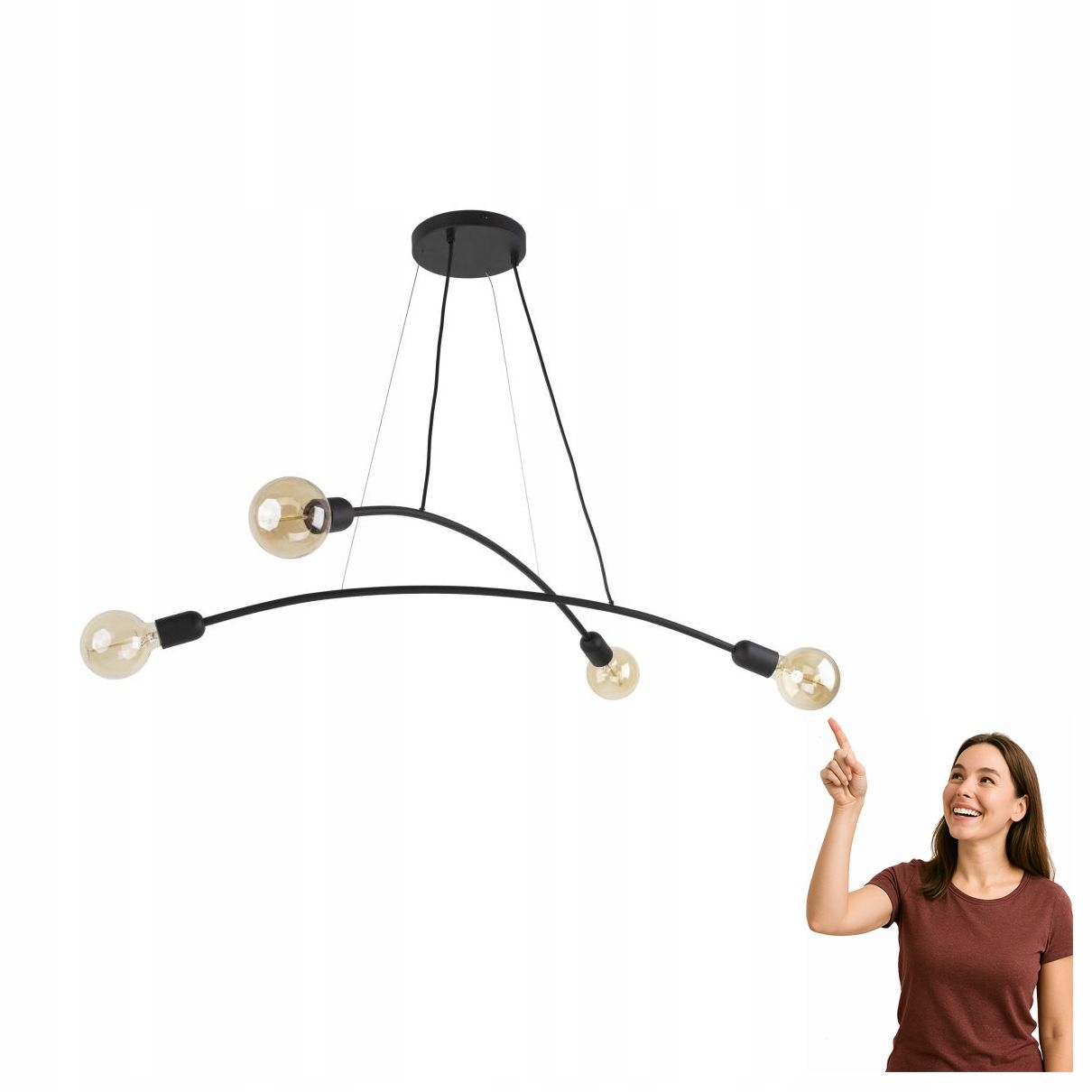 Závěsná lampa Helix Black 2724 Tk Lighting