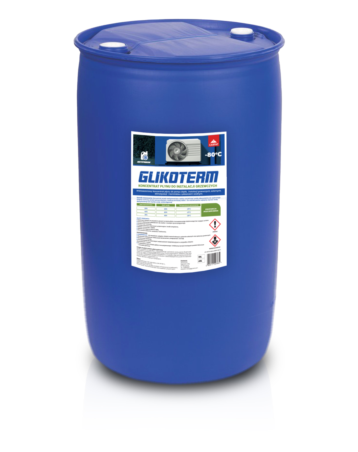 Koncentrat glikol do chłodnic 200L -80°C Glikoterm